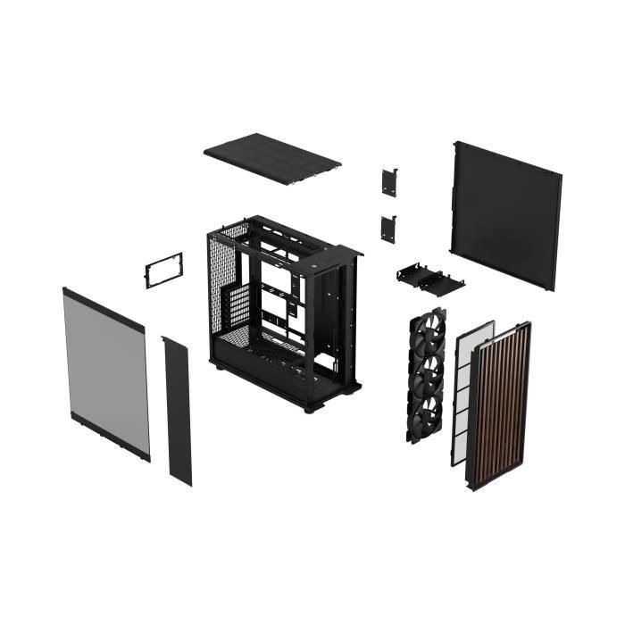 Fractal Design FRA1745479237017 North XL RC Charcoal Black TG - Caja PC ATX USB 3.1 Gen 2 Tipo-C 2xUSB 3.0 - Negro 4