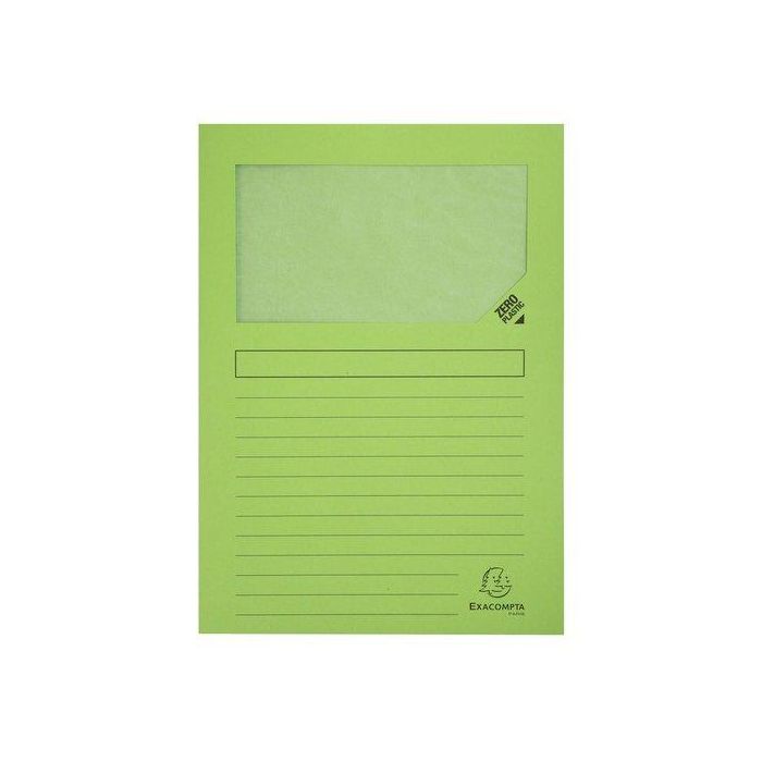 Subcarpeta Exacompta Forever Ventana 130G A4 Verde Claro Paquete De 25