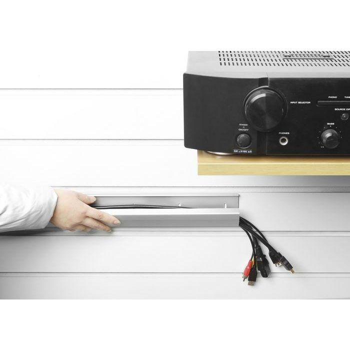 Vivolink Cubierta de Cables de Aluminio Blanca 110x6x2cm para Instalación Profesional y Ordenada