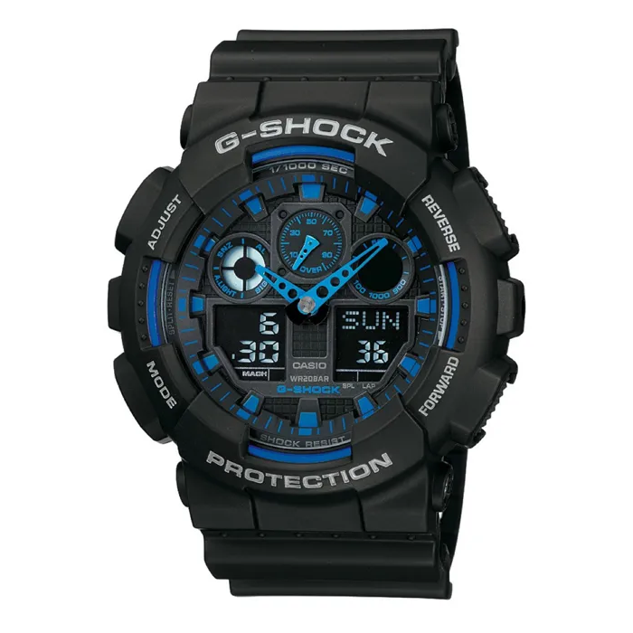 G Shock GA1001A2ER Reloj Cronógrafo de Cuarzo para Hombre con Esfera Analógica y Digital Resistente al Agua 20 ATM 0 G Shock GA1001A2ER Reloj Cronógrafo de Cuarzo para Hombre con Esfera Analógica y Digital Resistente al Agua 20 ATM 0