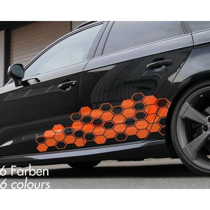 Foliatec FO33964 Pegatina para Coche Diseño Hexagon Plata PVC alto rendimiento UV resistente intemperie y lavado 32x130cm (2 uds) 2 Foliatec FO33964 Pegatina para Coche Diseño Hexagon Plata PVC alto rendimiento UV resistente intemperie y lavado 32x130cm (2 uds) 2