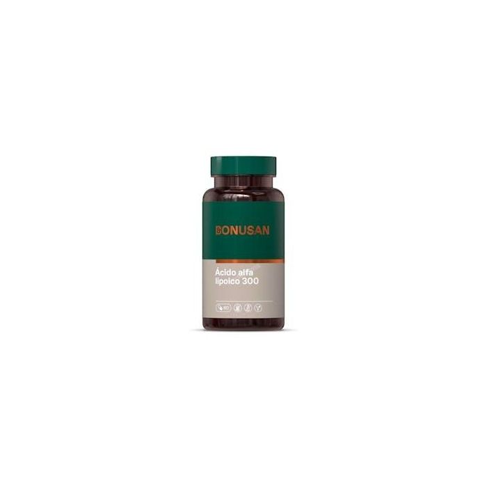 BONUSAN Ácido Alfa Lipoico 300 mg, Complemento Antioxidante, 60 Cápsulas