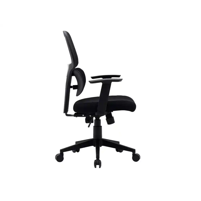 Q-connect Silla de Oficina Ancona Malla Base Metálica Negro - Altura Máx 1110 Anc 660 Prof 590 Ruedas Premium 3