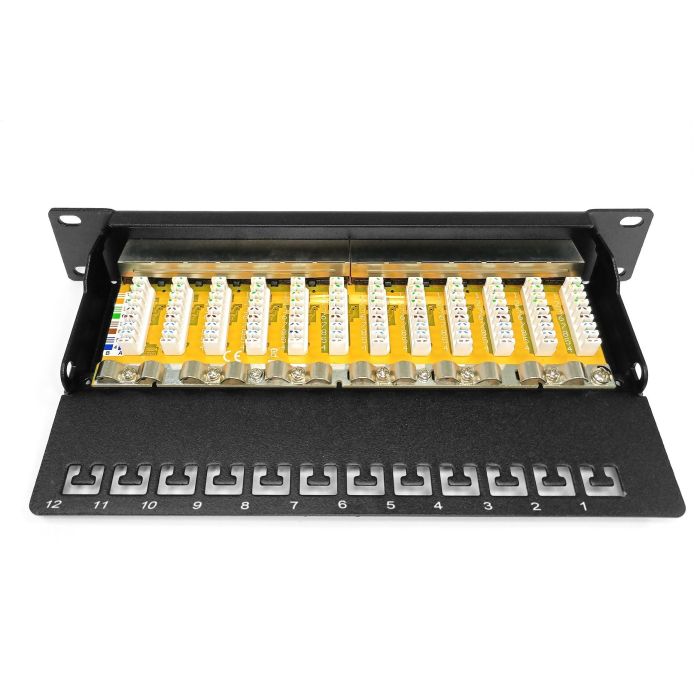 DIGITUS Patchpanel 1HE 12-Port Cat6 ClassE geschirmt schw. 4