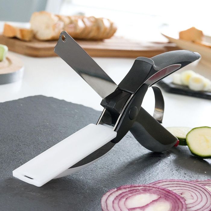 Cuchillo-Tijera con Mini Tabla de Cortar Integrada Scible InnovaGoods 4