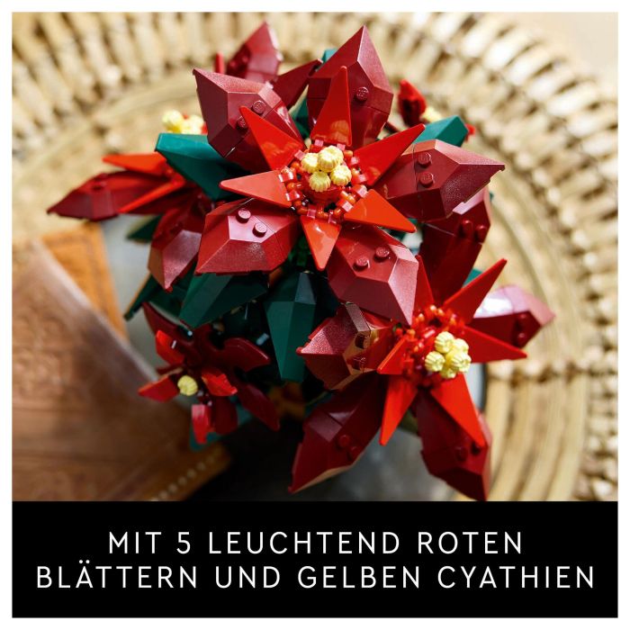 LEGO 10370 Icons Flor de Pascua, Juego Construcción 608 Piezas, 18+ Años 30