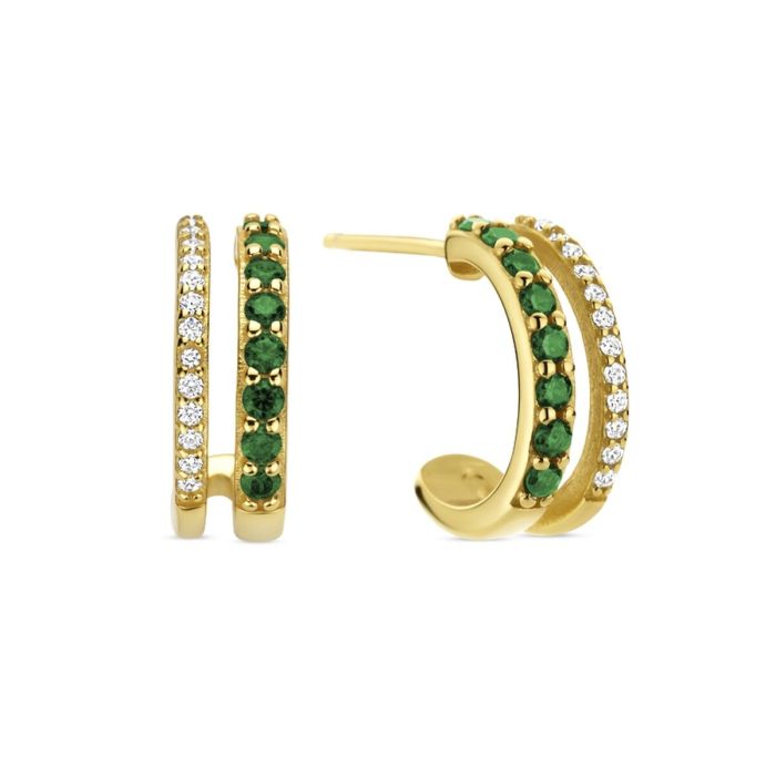 Pendientes Mujer New Bling 9NB-1579 Dorado Verde Pendientes Mujer New Bling 9NB-1579 Dorado Verde