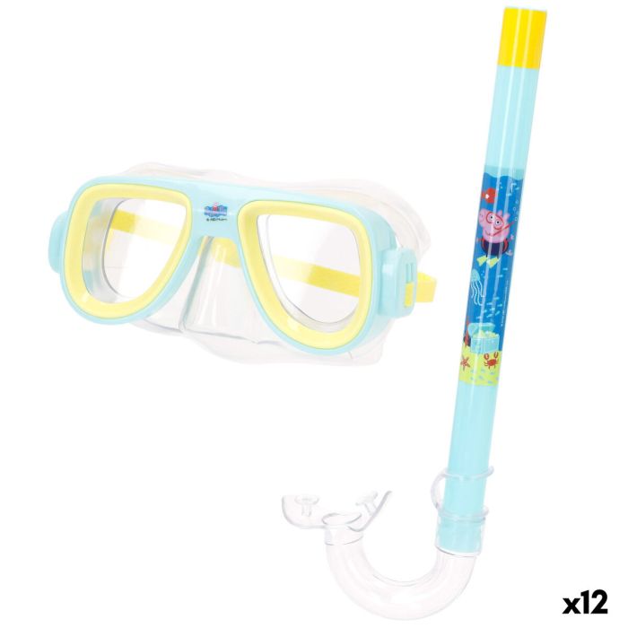 Gafas de Buceo con Tubo Infantiles Peppa Pig (12 Unidades)