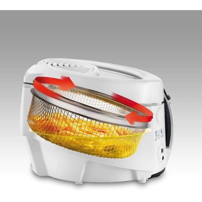 Delonghi F38436 Freidora eléctrica RotoFry Classic Cesta giratoria, 1.2kg Papas Fritas, Termostato y Temporizador Digital, Blanco 2 Delonghi F38436 Freidora eléctrica RotoFry Classic Cesta giratoria, 1.2kg Papas Fritas, Termostato y Temporizador Digital, Blanco 2