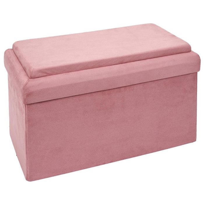 Home Deco Kids Banco-Puf Plegable Lego Rosa, Compatible con Piezas Lego, Madera MDF, 52x27x30 cm 2