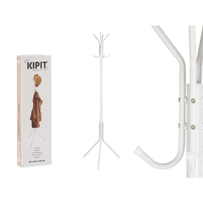 Kipit Perchero de Pared Metálico Mate Blanco 59.5x6x26.5 cm (6 Unidades) Kipit Perchero de Pared Metálico Mate Blanco 59.5x6x26.5 cm (6 Unidades)