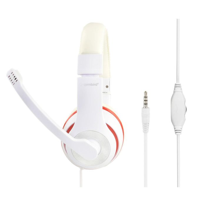 Gembird MHS-03-WTRD auricular y casco Auriculares Alámbrico Diadema Llamadas/Música Rojo, Blanco 2 Gembird MHS-03-WTRD auricular y casco Auriculares Alámbrico Diadema Llamadas/Música Rojo, Blanco 2