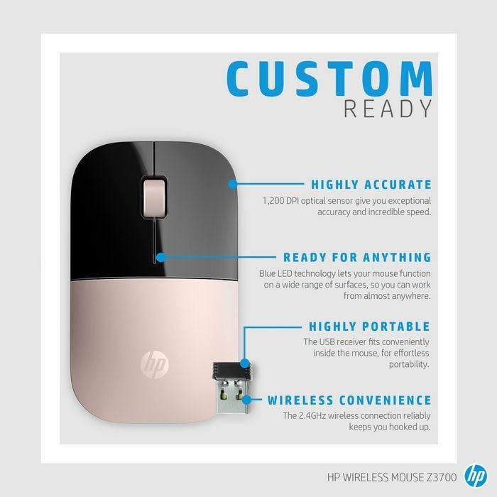 HP Raton Z3700 Azul claro inalambrico 2 HP Raton Z3700 Azul claro inalambrico 2