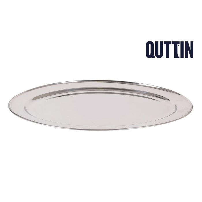 Quttin Fuente Ovalada de Porcelana Blanca 50 x 34.7 x 2 cm - Plato Grande para Servir Light (6 Unidades)