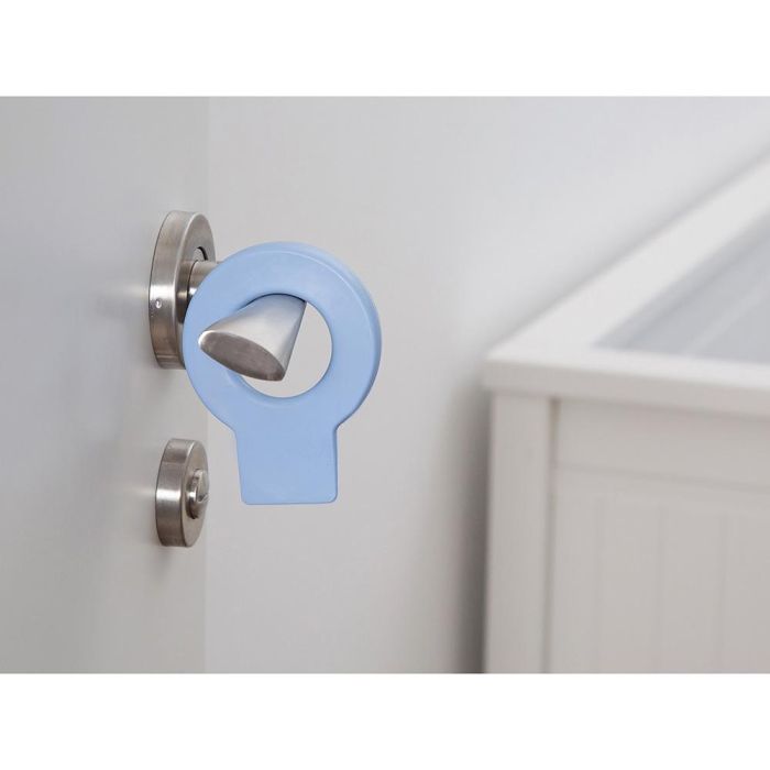 Retenedor de cuña para puerta colgable lock mod.660 de plástico azul. rei 2 Retenedor de cuña para puerta colgable lock mod.660 de plástico azul. rei 2