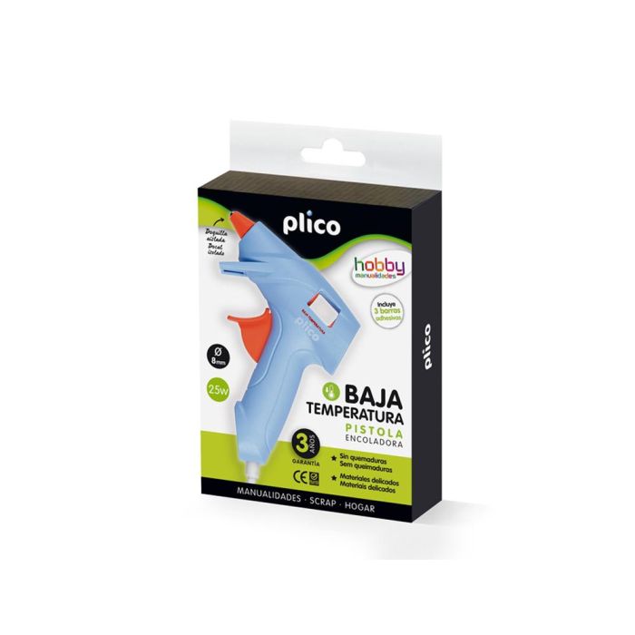 Plico Pistola Termofusible Encoladora Mini Baja Temperatura Ø8 mm 25 W 1