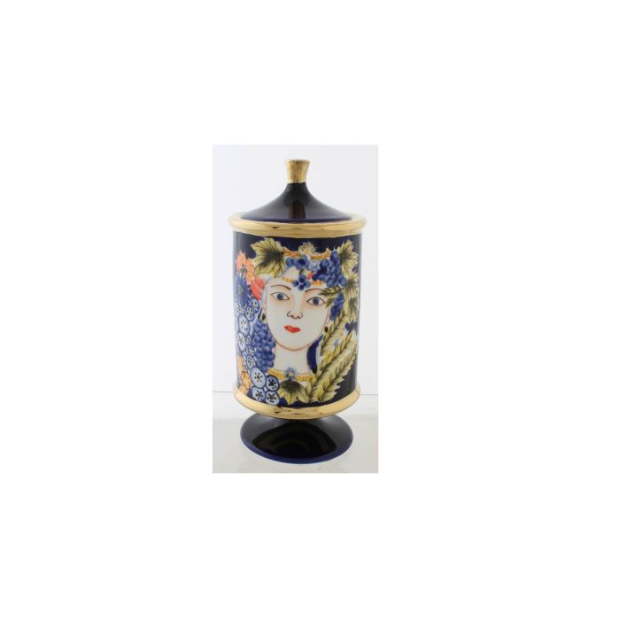 Jarron Shabby DKD Home Decor Multicolor Azul 11 x 25 x 11 cm