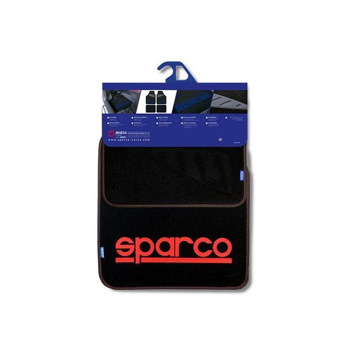 SPARCO SPC1903 Alfombra Moqueta Roja 4 Piezas con Talonera Antideslizante, Ajuste Universal, Fácil Limpieza, Diseño Deportivo 2 SPARCO SPC1903 Alfombra Moqueta Roja 4 Piezas con Talonera Antideslizante, Ajuste Universal, Fácil Limpieza, Diseño Deportivo 2