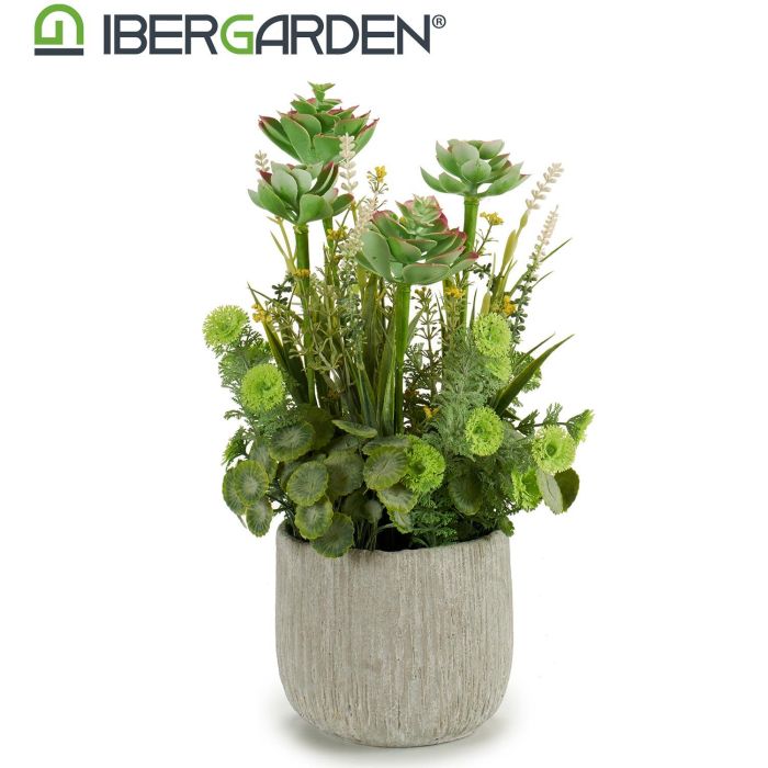 Planta Artificial Tallos Maceta Cemento Surtidos Ibergarden 23X39CM (6 Unidades) 1 Planta Artificial Tallos Maceta Cemento Surtidos Ibergarden 23X39CM (6 Unidades) 1