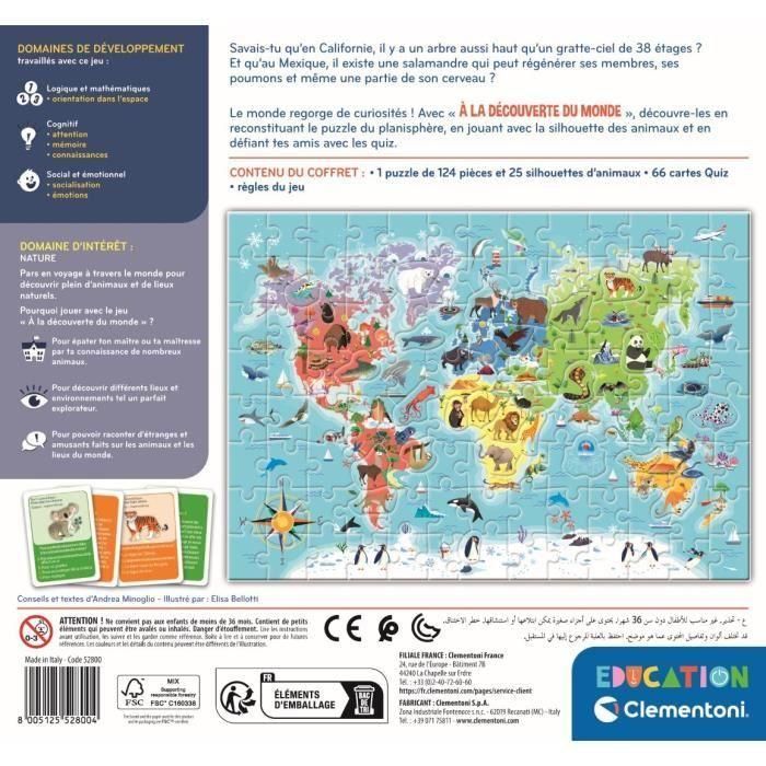 Clementoni - Puzzle para descubrir el mundo - Con actividades, desafíos, sorteo y juego de investigación - A partir de 6 años 3 Clementoni - Puzzle para descubrir el mundo - Con actividades, desafíos, sorteo y juego de investigación - A partir de 6 años 3