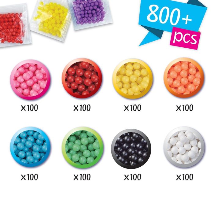 Set de abalorios sólidos aquabeads ¡con más de 800 abalalorios! 1