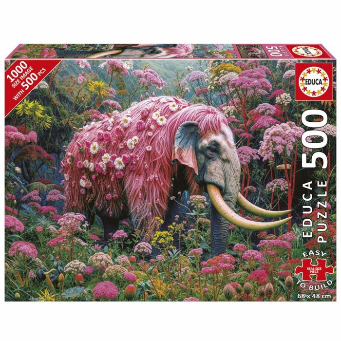 EDUCA EDU1747456955651 Puzzle Elefante Florido 500 piezas, Temática Animal, para niños a partir de 10 años 6 EDUCA EDU1747456955651 Puzzle Elefante Florido 500 piezas, Temática Animal, para niños a partir de 10 años 6