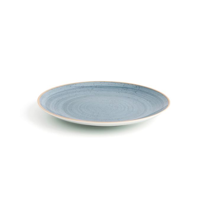 Ariane Plato Llano Terra Porcelana Cerámica Azul Ø24 cm (6 Unidades) Apto Microondas Horno Lavavajillas Resistente Choque Térmico 1