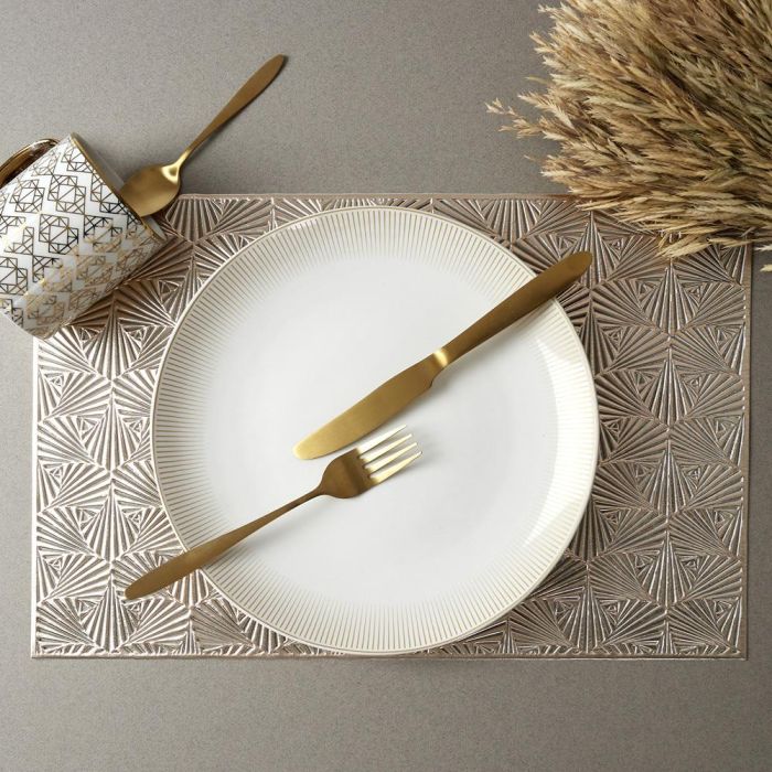 Home Deco Factory Individual Ginkgo Calado 45x30 cm Colores Surtidos Dorado Plateado 3