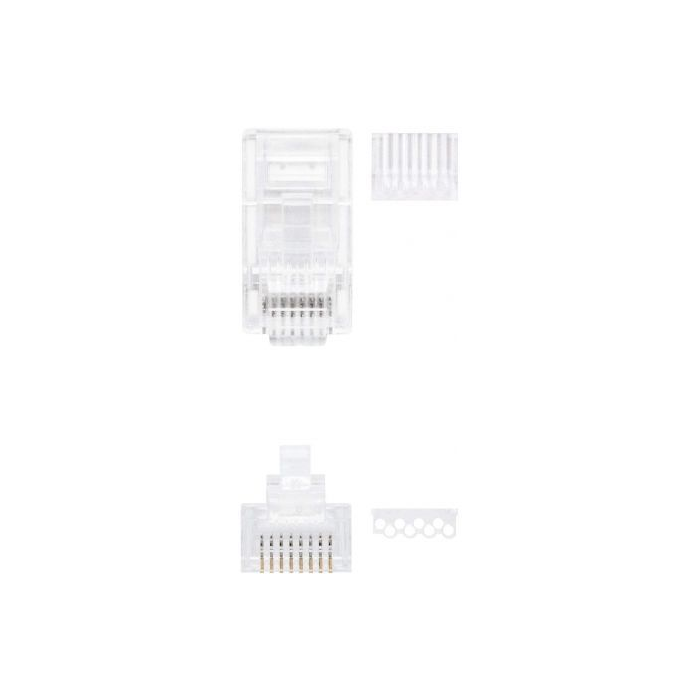 Nanocable 10.21.0201 Conector RJ45 Cat.6 para Cable de Red Ethernet, 8 Hilos, con Guías, Pack de 10 Unidades 3 Nanocable 10.21.0201 Conector RJ45 Cat.6 para Cable de Red Ethernet, 8 Hilos, con Guías, Pack de 10 Unidades 3
