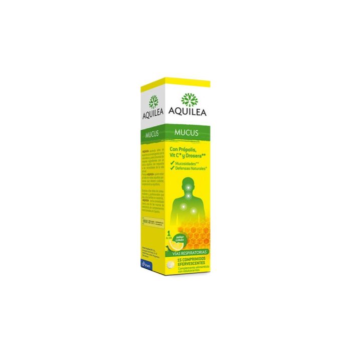 Aquilea MUCUS Comprimidos para Gripe y Resfriado, Vías Respiratorias, con N-Acetilcisteína y Vitamina C 15 unidades 1 Aquilea MUCUS Comprimidos para Gripe y Resfriado, Vías Respiratorias, con N-Acetilcisteína y Vitamina C 15 unidades 1