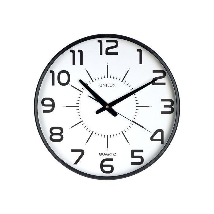 Reloj Pared Unilux Maxi Pop Analogico 37,5 Cm Ø Negro