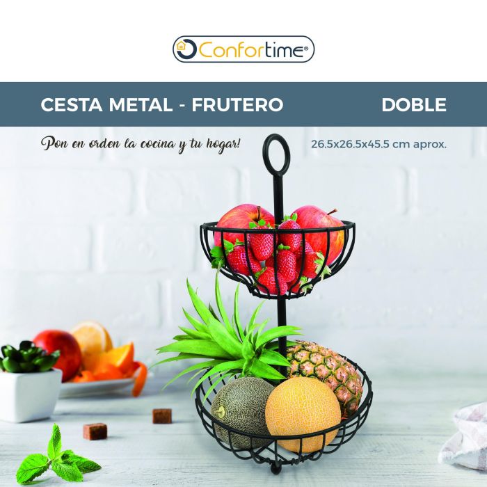 Inde Frutero Metal Doble 26.5x26.5x45.5 cm 4.73 kg (4 Unidades) 4 Inde Frutero Metal Doble 26.5x26.5x45.5 cm 4.73 kg (4 Unidades) 4