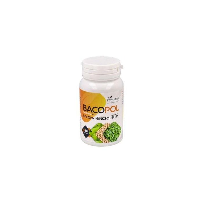 PLANTAPOL Bacopol Con Vit B6 60 Cápsulas - Complemento Alimenticio para el Sistema Cognitivo con Bacopa y Ginkgo