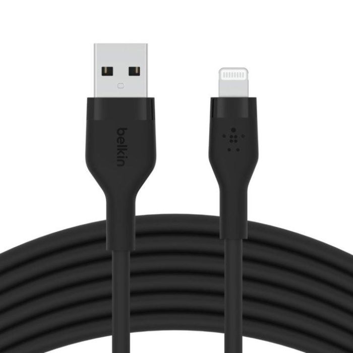 Belkin CAA008BT1MBK Cable USB-A a Lightning Silicona Clip 1m Negro 2