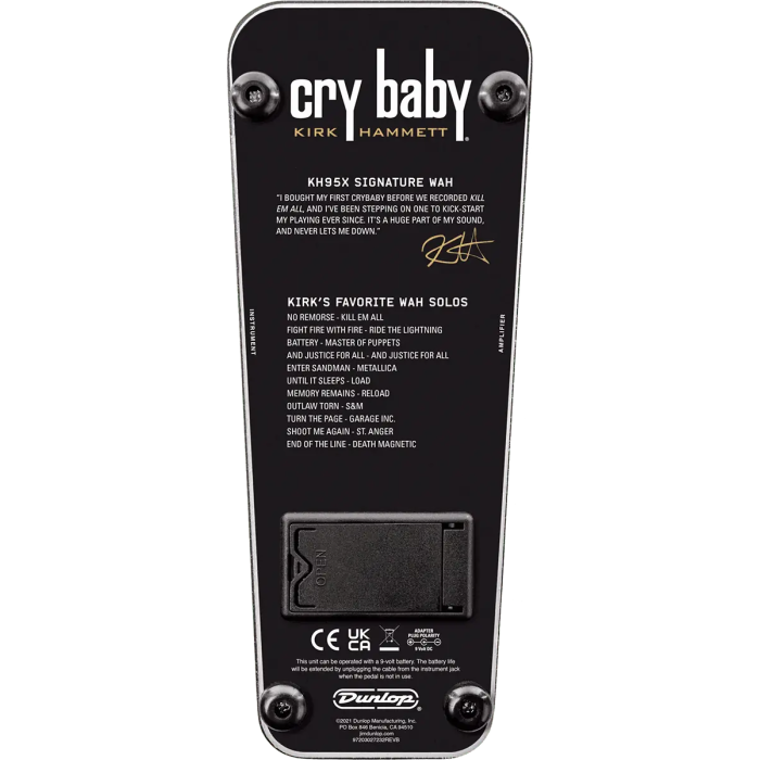 Dunlop Kirk Hammett Collection Wah Cry Baby Pedal Efecto Guitarra Púrpura 4