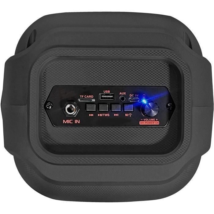 Inovalley KA22-BTH Altavoz Karaoke Iluminado 500W Bluetooth V5.0 49 cm Negro 4