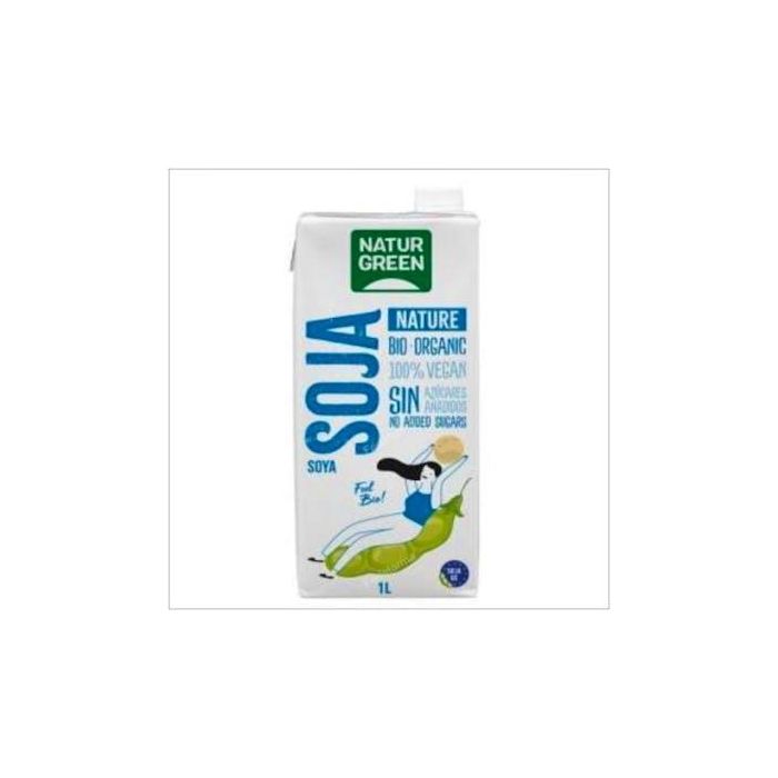 NATURGREEN Bebida Vegetal de Soja Nature 1 Litro (Pack de 6 Unidades)