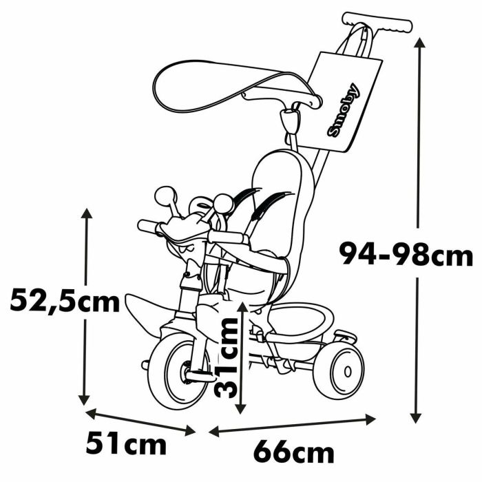 Smoby SMO741503 Triciclo Baby Driver Gris 2