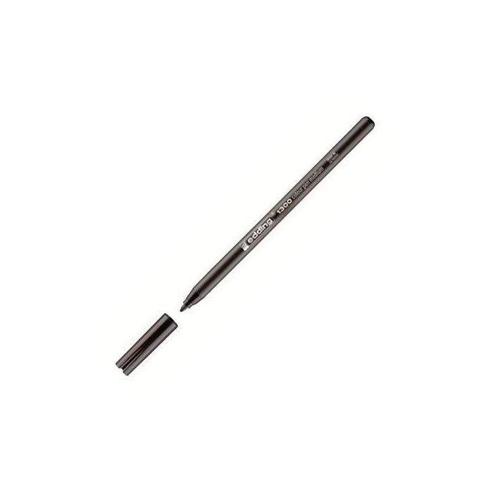 Edding Rotulador 1300 Trazo Medio Negro, punta redonda de 2mm, tinta base agua, secado rápido, pack 10 unidades (10 Unidades)