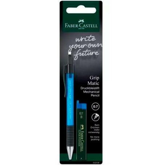 Portaminas Faber-Castell Grip Matic Azul 0,7 mm (10 Unidades) 1