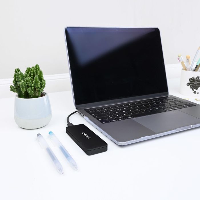 TooQ TQE-2280B Caja Externa para Disco SSD M.2 NVMe USB 3.1 Gen2 Tipo C Compatible M-Key M+B Key 2230/2242/2260/2280 Aluminio Negro Sin Tornillos 7