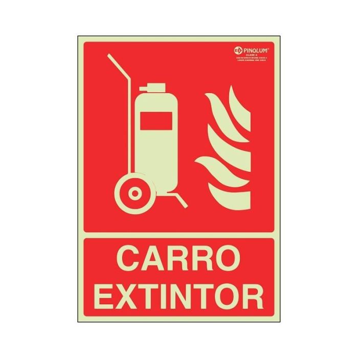 DUVER 7013 Señal de plástico luminiscente para Carro Extintoir 297x210 0 DUVER 7013 Señal de plástico luminiscente para Carro Extintoir 297x210 0