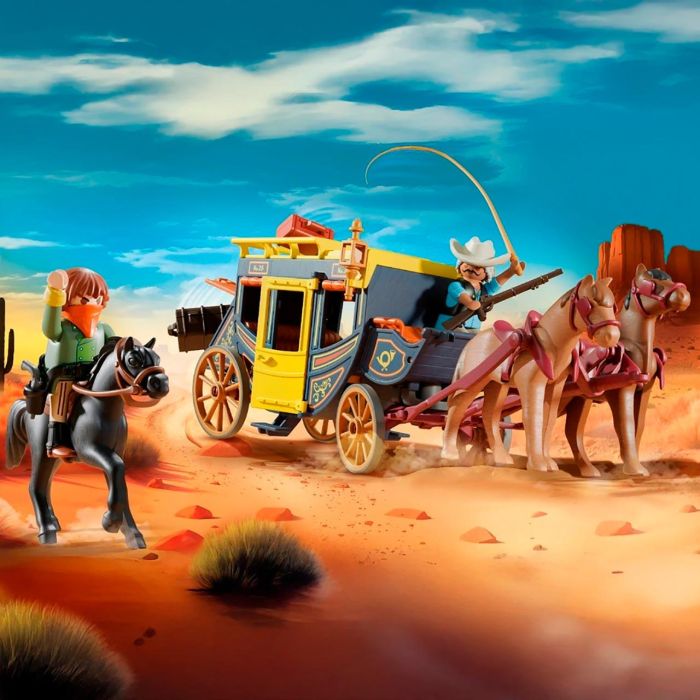 Playmobil Diligencia del Salvaje Oeste Western, Juguete de Construcción de Plástico para Niños de 3 Años en Adelante 2 Playmobil Diligencia del Salvaje Oeste Western, Juguete de Construcción de Plástico para Niños de 3 Años en Adelante 2