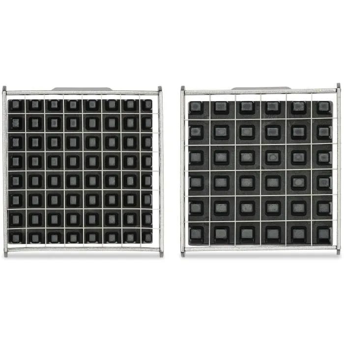 Livoo MEN410 Cortador de Papas Fritas de Acero Inoxidable con 2 Rejillas, Patas Antideslizantes y Ventosa 3