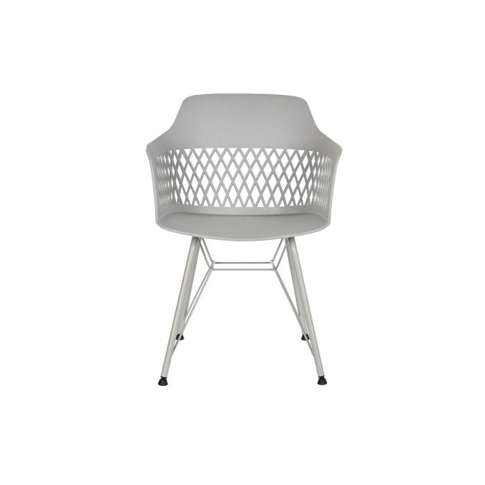 Silla Scandi DKD Home Decor Gris Claro 57 x 80.5 x 57 cm 3