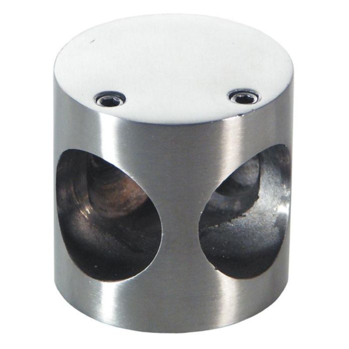 HERRAJES ALK Nudo Conector Cabina 90º para Tubo de 25mm en Acero Inoxidable