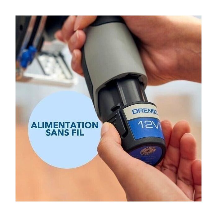 Sierra compacta CS12V-S1 de 12 V - 3 accesorios, 1 batería de 2 Ah + cargador - Plano DREMEL 4