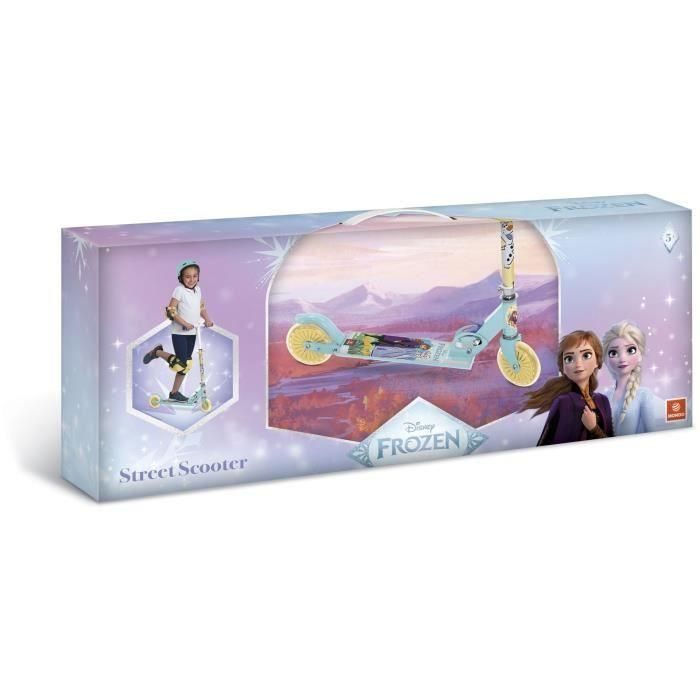 Mondo Scooter plegable de 2 ruedas Disney La Reina de la Nieve - Manillar ajustable, peso máx 50 Kg, para niña a partir de 3 años 1