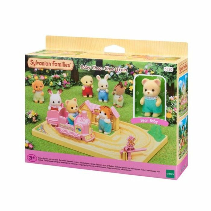 Sylvanian Families 5320 Tren Tchou-Tchou con Oso Bebé - Juego de Guardería y Jardín de Infantes