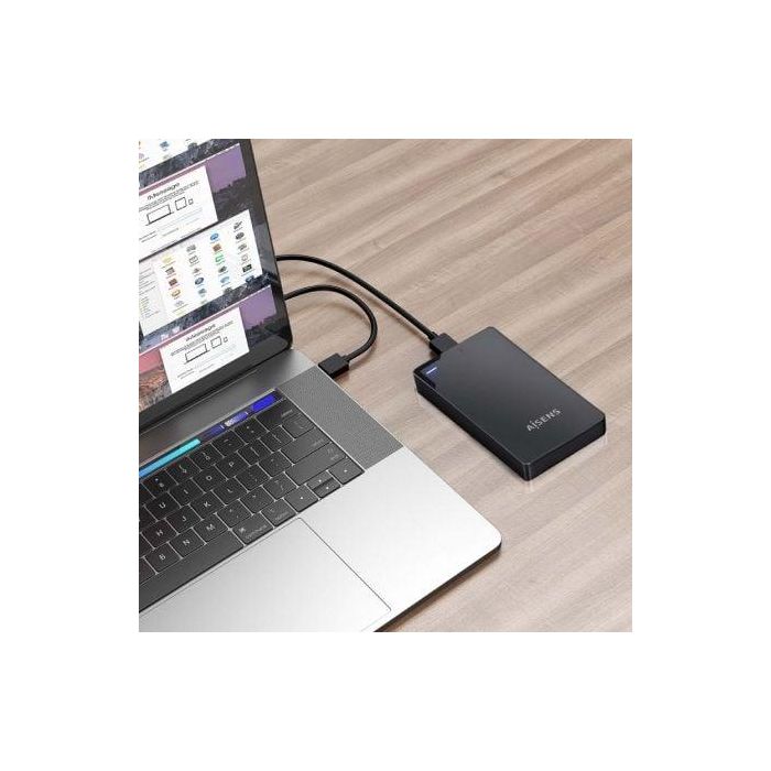 AISENS - CAJA EXTERNA 2,5 9.5MM SATA A USB 3.0/USB3.1 GEN1, NEGRA 3